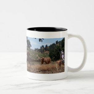 Tejon Vaquero Grizzly Roping Two-Tone Coffee Mug