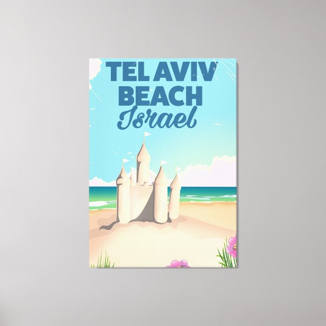 Tel Aviv Beach Israel beach poster Canvas Print (Front)