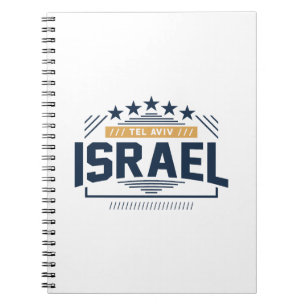 Tel Aviv Israel Modern Urban Typography Design Notebook