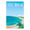 *~* Tel Aviv Israel Poster Blue Cityscape Palm