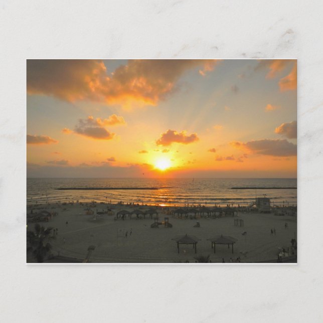 Tel Aviv Sunset Postcard (Front)
