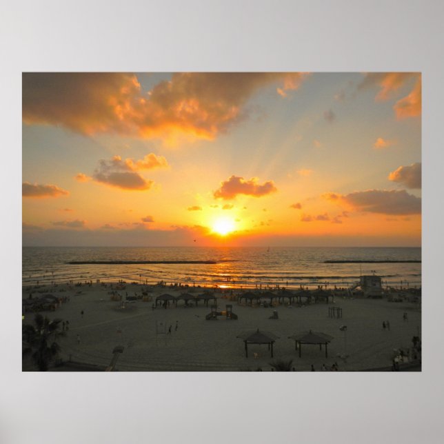Tel Aviv Sunset Poster (Front)