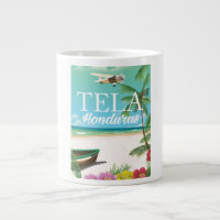 Tela Honduras vintage travel poster