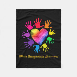 Telangiectasia Awareness Hands Ataxia Telangiect G Fleece Blanket