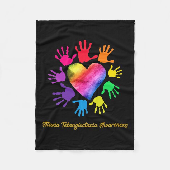 Telangiectasia Awareness Hands Ataxia Telangiect G Fleece Blanket (Front)