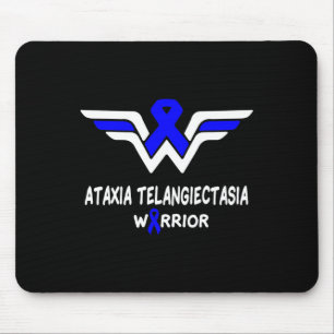 Telangiectasia Awareness Warrior Support Blue Ribb Mouse Pad