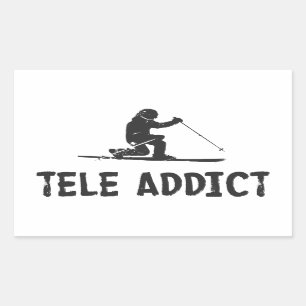 Tele Addict Rectangular Sticker