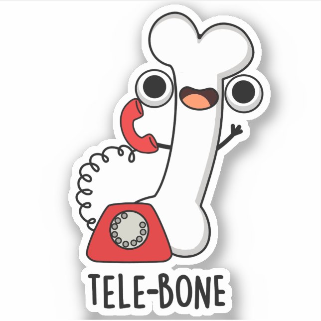 Tele-bone Funny Bone Telephone Pun  (Front)