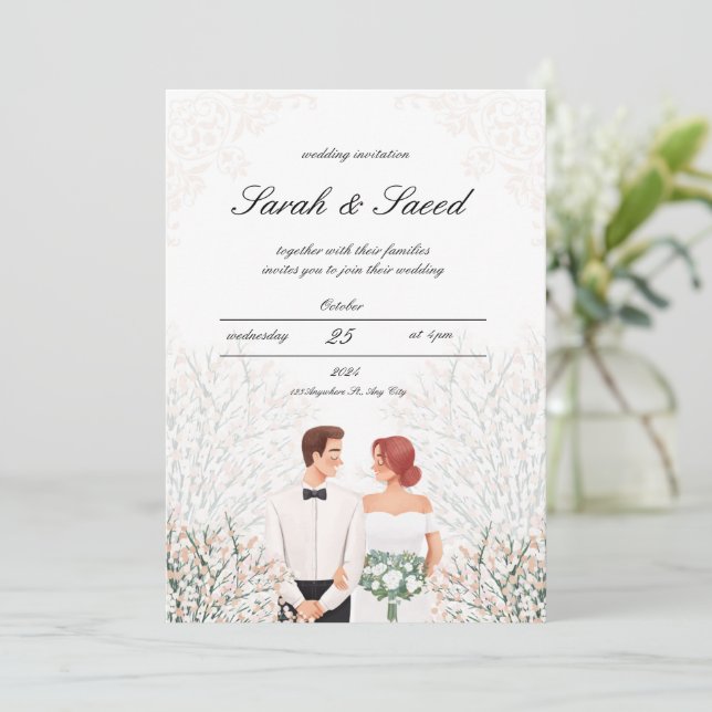 Telegram "Dream Wedding" Invitation (Standing Front)