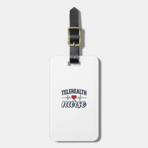 Telehealth Nurse Heartbeat Vintage Shirt Design_1 Luggage Tag