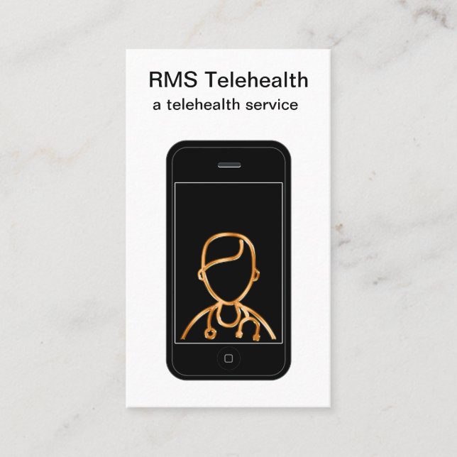 Telehealth Online Medical Services Business Card (Front)