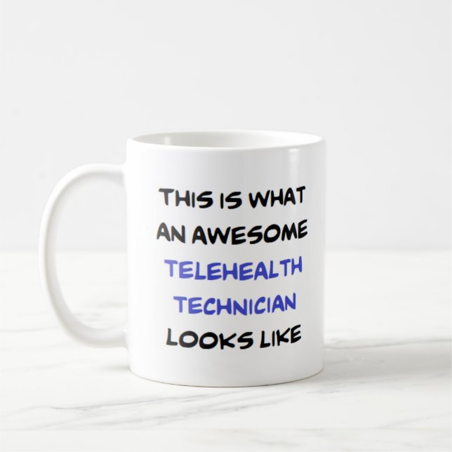 telehealth technician, awesome coffee mug (Left)