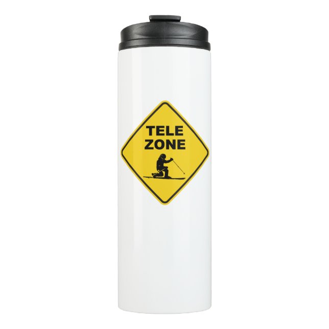 Telemark Ski Zone Sign Thermal Tumbler (Front)