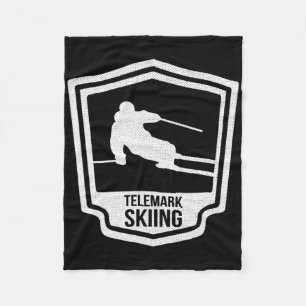Telemark Skiing Telemarking Norway Skier Ckcountry Fleece Blanket