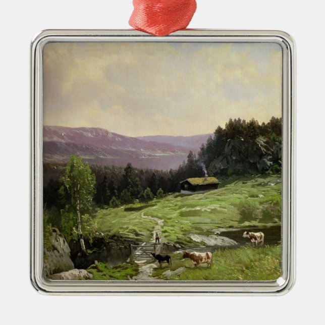 Telemark, South Norway Metal Tree Decoration (Front)