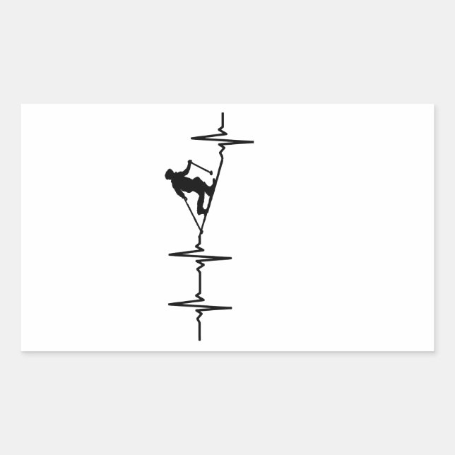 Telemarking Rectangular Sticker (Front)