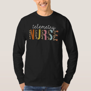 Telemetry Nurse Life Leopard Print RN Registered N T-Shirt