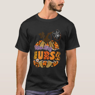 Telemetry Nurse Stethoscope Halloween Pumpkin Leop T-Shirt