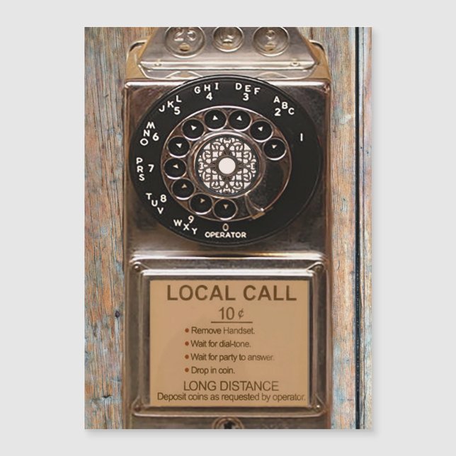 Telephone antique rotary pay phone rugged (Front)