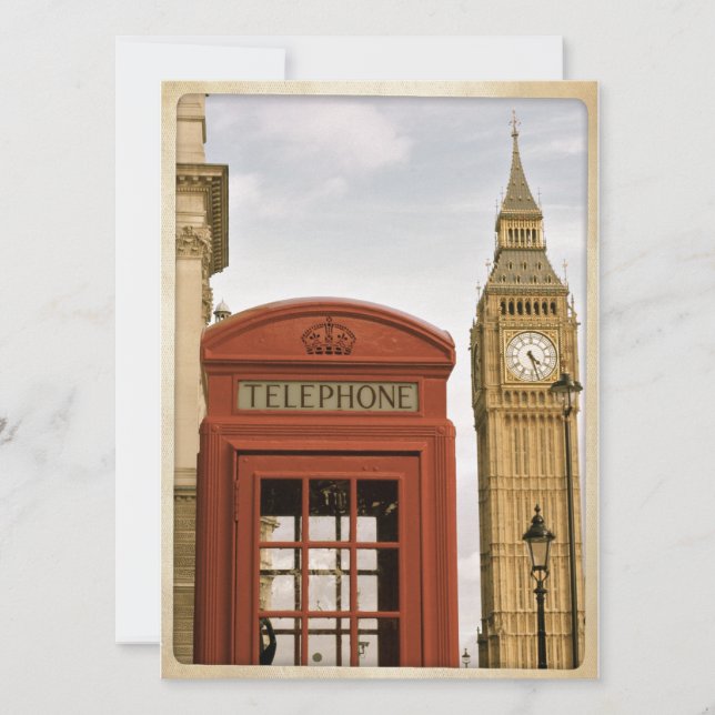 Telephone Box and Tower of Big Ben (Front)