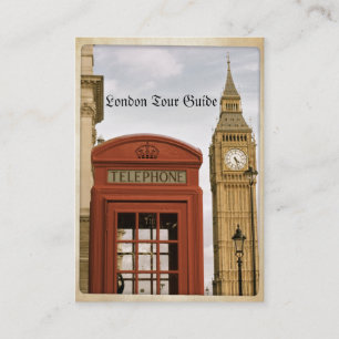Telephone Box and Tower of Big Ben Business Card