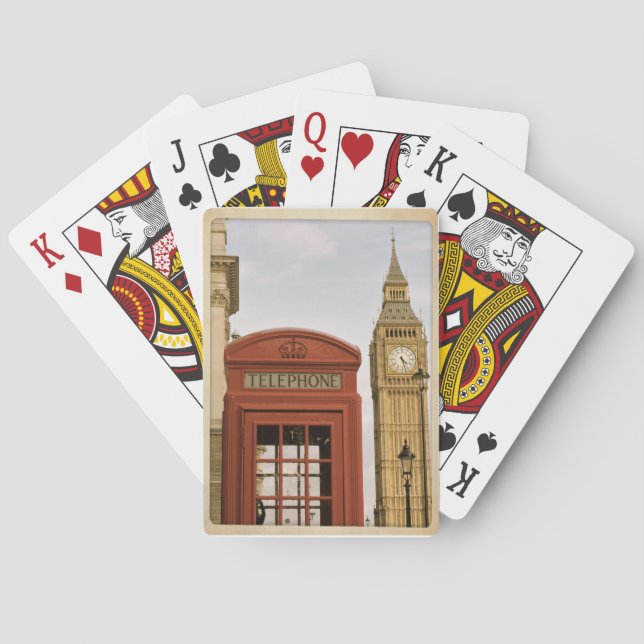 Telephone Box and Tower of Big Ben Playing Cards (Back)