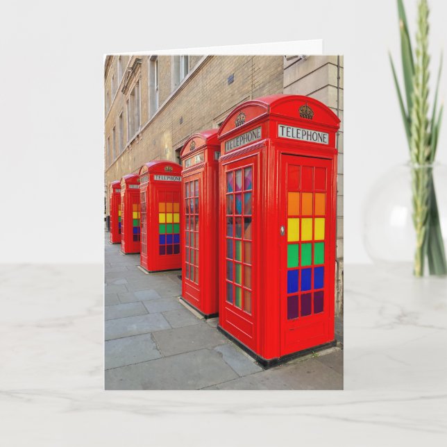 Telephone Boxes in London Card (Front)