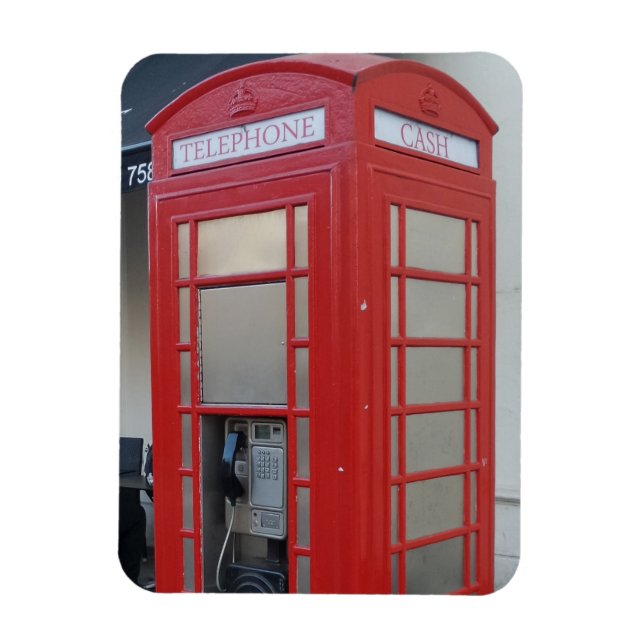 Telephone Cabin 3"x4" Magnet (Vertical)