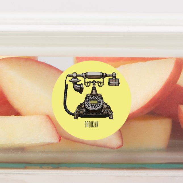 Telephone cartoon illustration (Affixed)