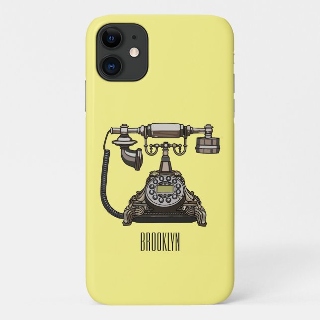Telephone cartoon illustration Case-Mate iPhone case (Back)
