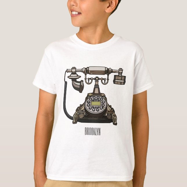 Telephone cartoon illustration T-Shirt (Front)