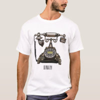 Telephone cartoon illustration