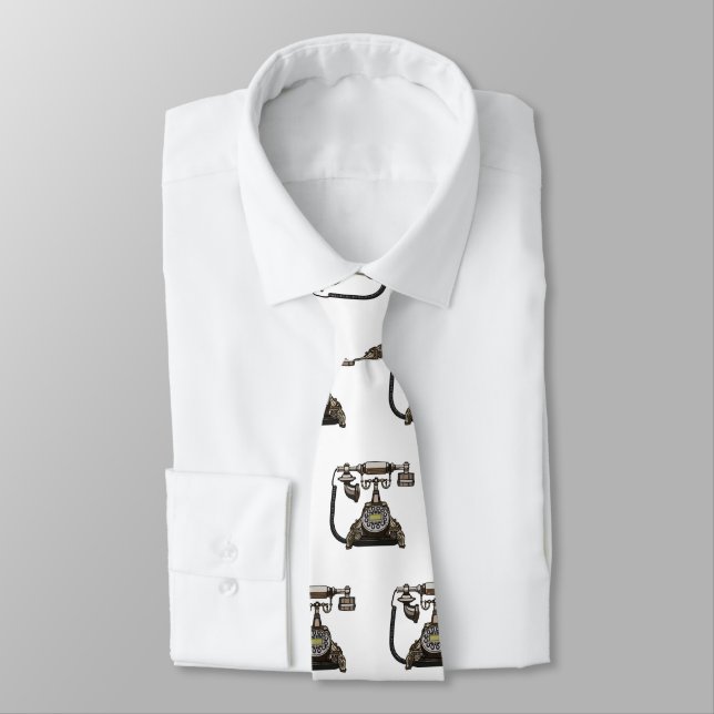 Telephone cartoon illustration tie (Tied)