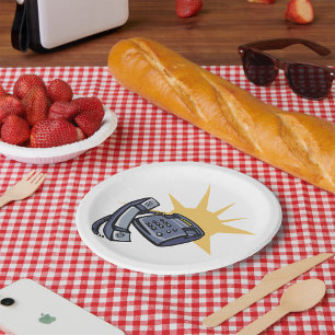 Telephone Communications Paper Plate