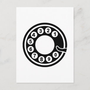 Telephone dial plate postcard