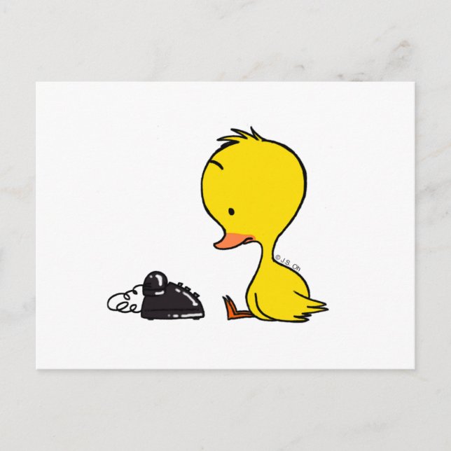 Telephone & Duck Postcard (Front)