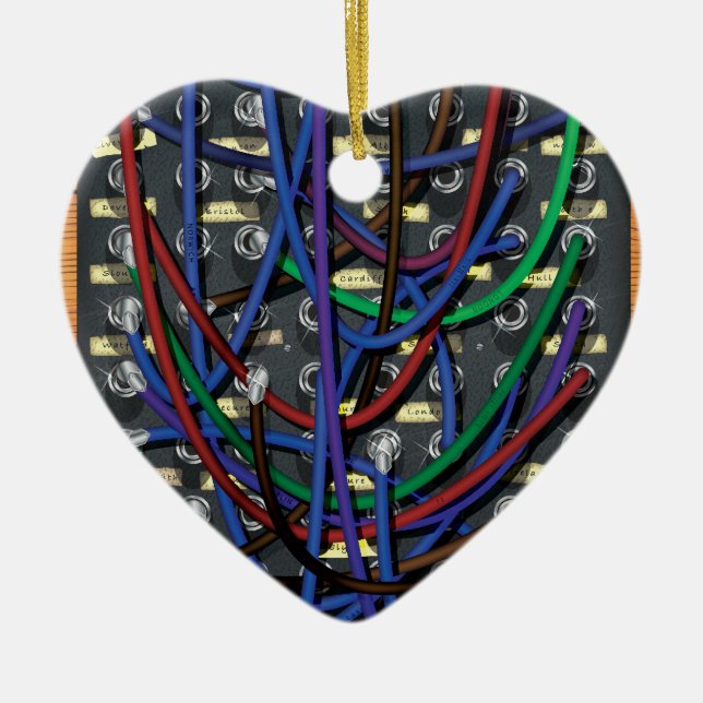 Telephone Exchange Ceramic Tree Decoration (Front)