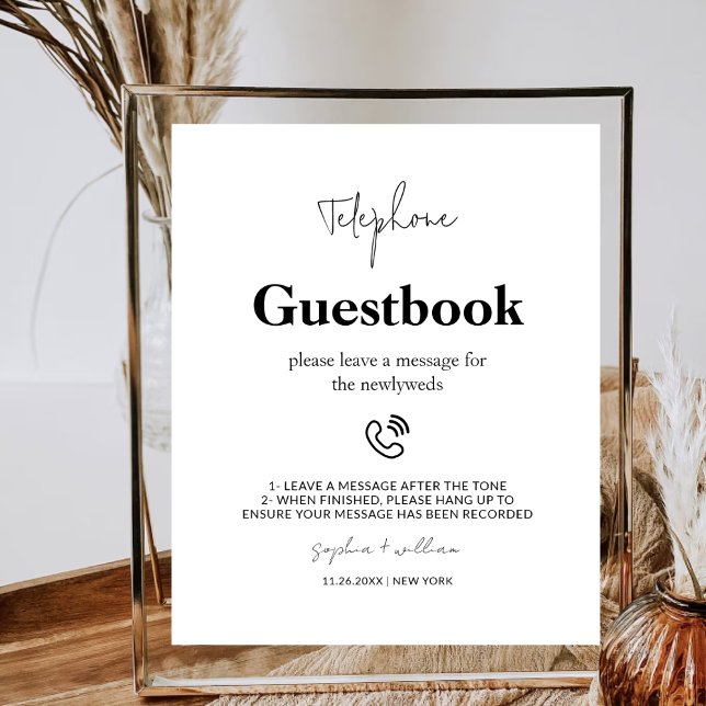 Telephone Guestbook Wedding Signage Leave Message (Creator Uploaded)