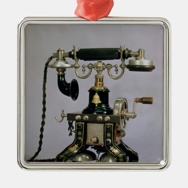 Telephone, National Telephone Service, USA, 1890 Metal Tree Decoration (Front)