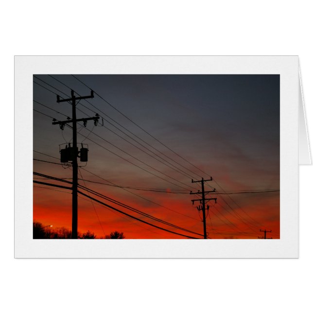 Telephone Pole Sunset (Front Horizontal)