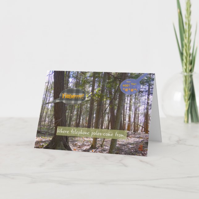 Telephone Poles Thinking of You Card (Front)