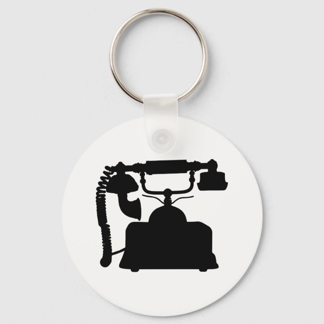 Telephone Silhouette Key Ring (Front)
