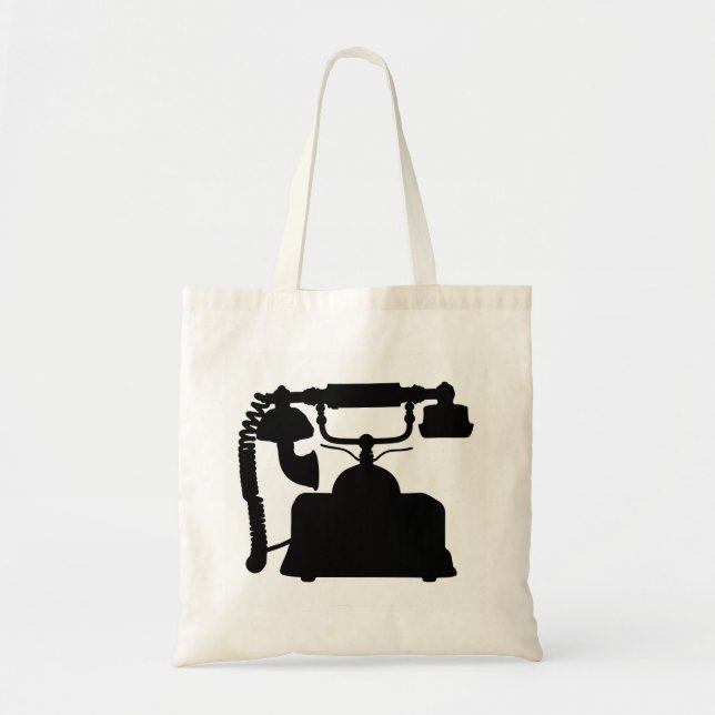 Telephone Silhouette Tote Bag (Front)