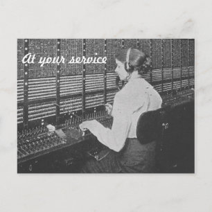 Telephone Switchboard Operator Postcard