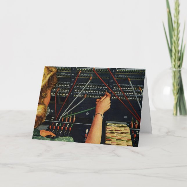 Telephone Switchboard Operator, Vintage Business Card (Front)