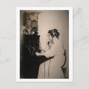 Telephone Switchboard Operator Vintage Postcard