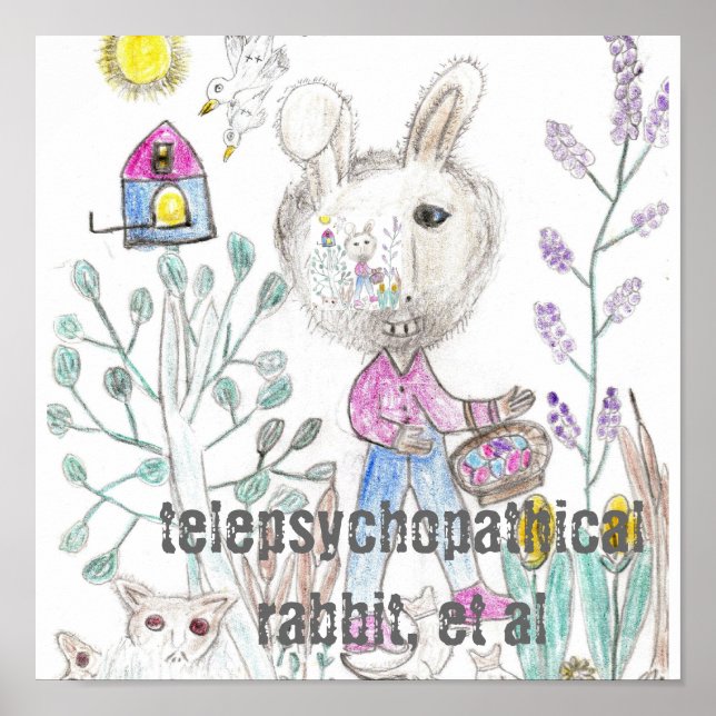 Telepsychopathical Rabbit Poster (Front)