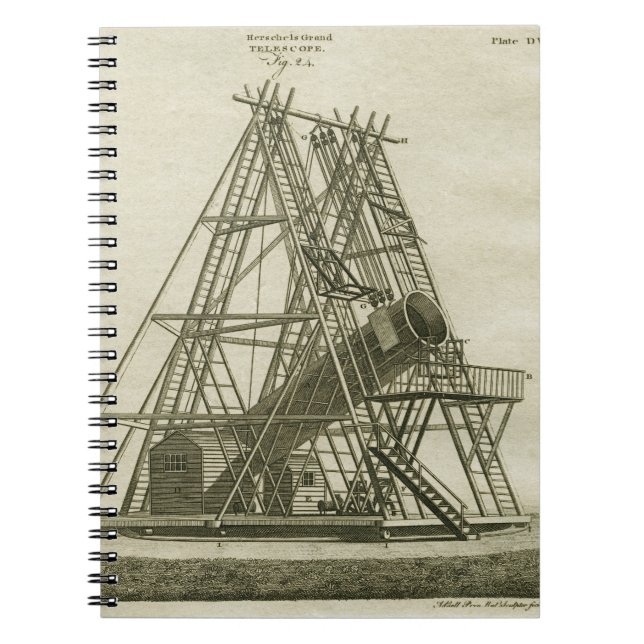 Telescope Antique SCIENCE EQUIPMENT 18TH CENTURY Notebook (Front)