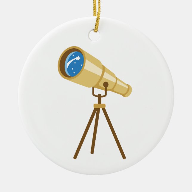 Telescope Ceramic Tree Decoration (Front)