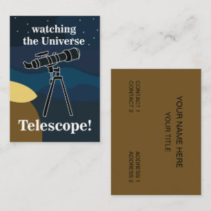 Telescope Night Sky Astronomy Stargazing  Business Card